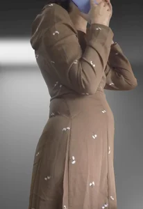 Mature milf in a dress with saggy tits creespshot