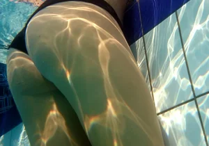 Various underwater girls in bikinis
