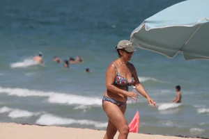 Big collection of various sexy girls on a beach in bikinis