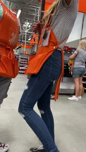 caught by home depot worker. then, moves closer to camera