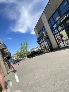 Plump teen VPL biker shorts
