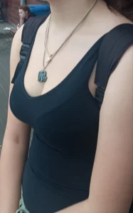 Pretty cleavage (the same girl form “Those tits almost popped put”)