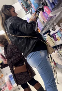 Cute college girl & latina in tight jeans