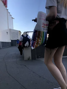 Cute Girl with Hot Legs in a Skirt Street Candid Gallery