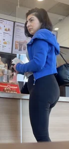 Thick Latina in Leggings at BK
