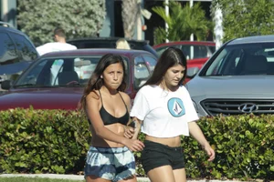 A bunch of hot bikini babes at Ft Lauderdale Florida