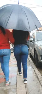 Culona en jeans lisos mamasita