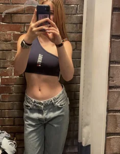 Sister’s hot sports bra selfie