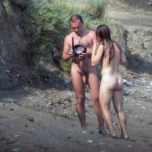 Nude beach and topless girls