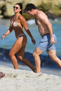 Brooks Nader looking sexy in a little bikini on a beach in Miami