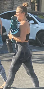 Two blonde bombshells with perfect fit booties before yoga