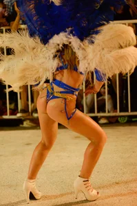 Sexy lady with a nice ass dressed up while dancing