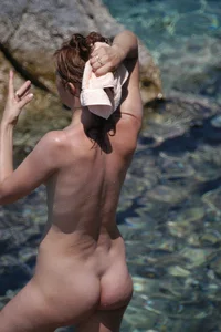Nude girls on a beach in Hvar, Croatia