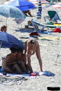 Bunch of sexy ladies on a nude beach