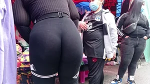 Big Ass Milf in Black Spandex - she has a tattoo?