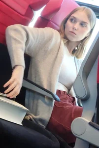 Hot sexy girl on train 2