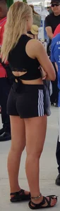 Tight blondie with nice legs and ass in Cancun