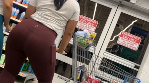 Fat Ass Latina In Brown Leggings Dancing (+bonus!)