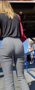 Checkered pants. Tight ass