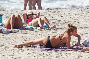 San Diego beach various sexy girls in bikinis