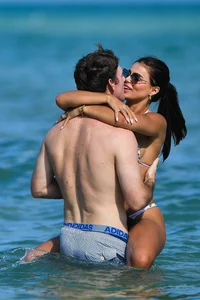 Brooks Nader looking sexy in a little bikini on a beach in Miami