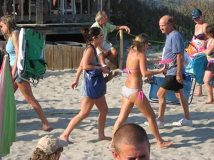 Mix of candid girls at the beach and in bikinis