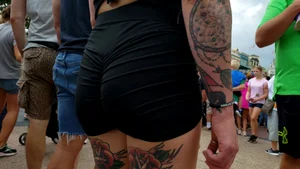 Ruched tight booty shorts