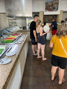 Thick Latina Bubble Butt At The Buffet (VPL)