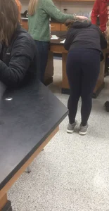 College booties in leggings