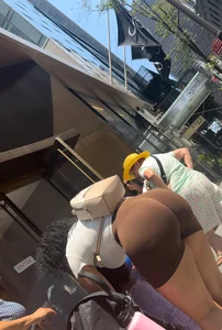 Dominican FAT ASS in brown could NOT resist