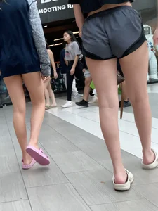 Incredible blonde beauty at mall