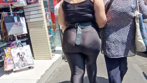 Huge Chubby Ass in Tights Street Creepshots Series
