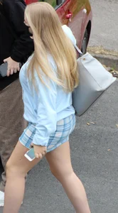 Blonde Teen Mini Skirt