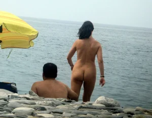 Nude beach and topless girls