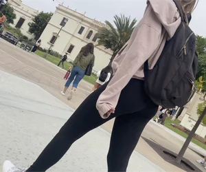 VPL and close-ups of cute college girls