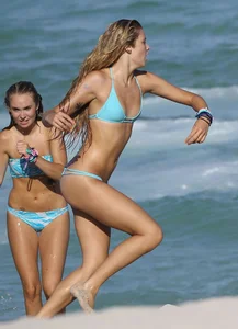 Josie Canseco in light blue bikini in Miami in 2014