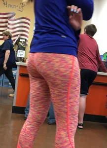 Pink patterned leggings ass at Walmart