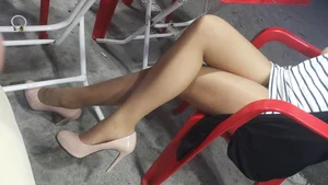 Perfect crossed legs and high heeled shoes creepshot