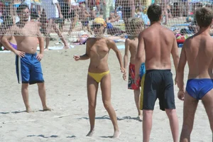 Continesti nude beach girls in Romania
