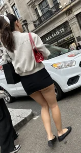 Short skirt cheeks hanging out this petite Spanish lunchable