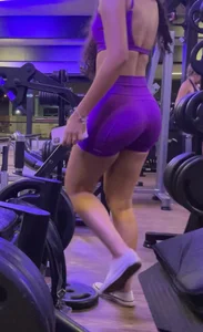 Slim thick butt in purple shorts (Pt1)
