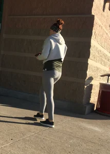 Oklahoma milf in grey leggings shopping at Target
