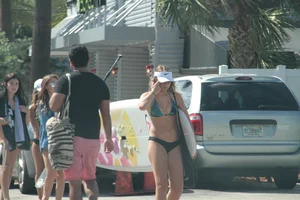 Florida beach and bikini girls