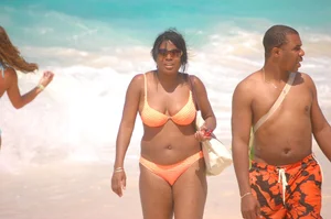 Various sexy candid girls in bikinis at the beach