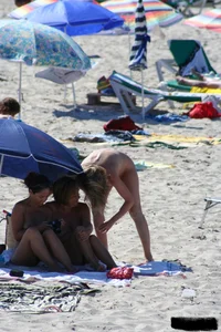 Bunch of sexy ladies on a nude beach