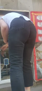Armenian milf bending huge ass in black and blue jeans mega post