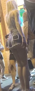 Nashville Ass 1: amazing blonde in short cut off jean shorts