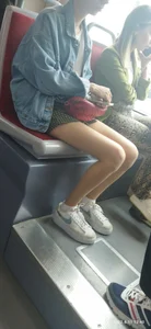 Slim Legs of a Hot Girl in a Public Bus Creepshots