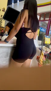 Gorgeous Colombian with a body suit and big ass!