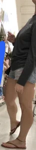 Short shorts running errands